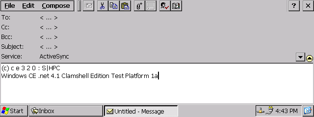 Windows CE .net 4.1 Compose Email